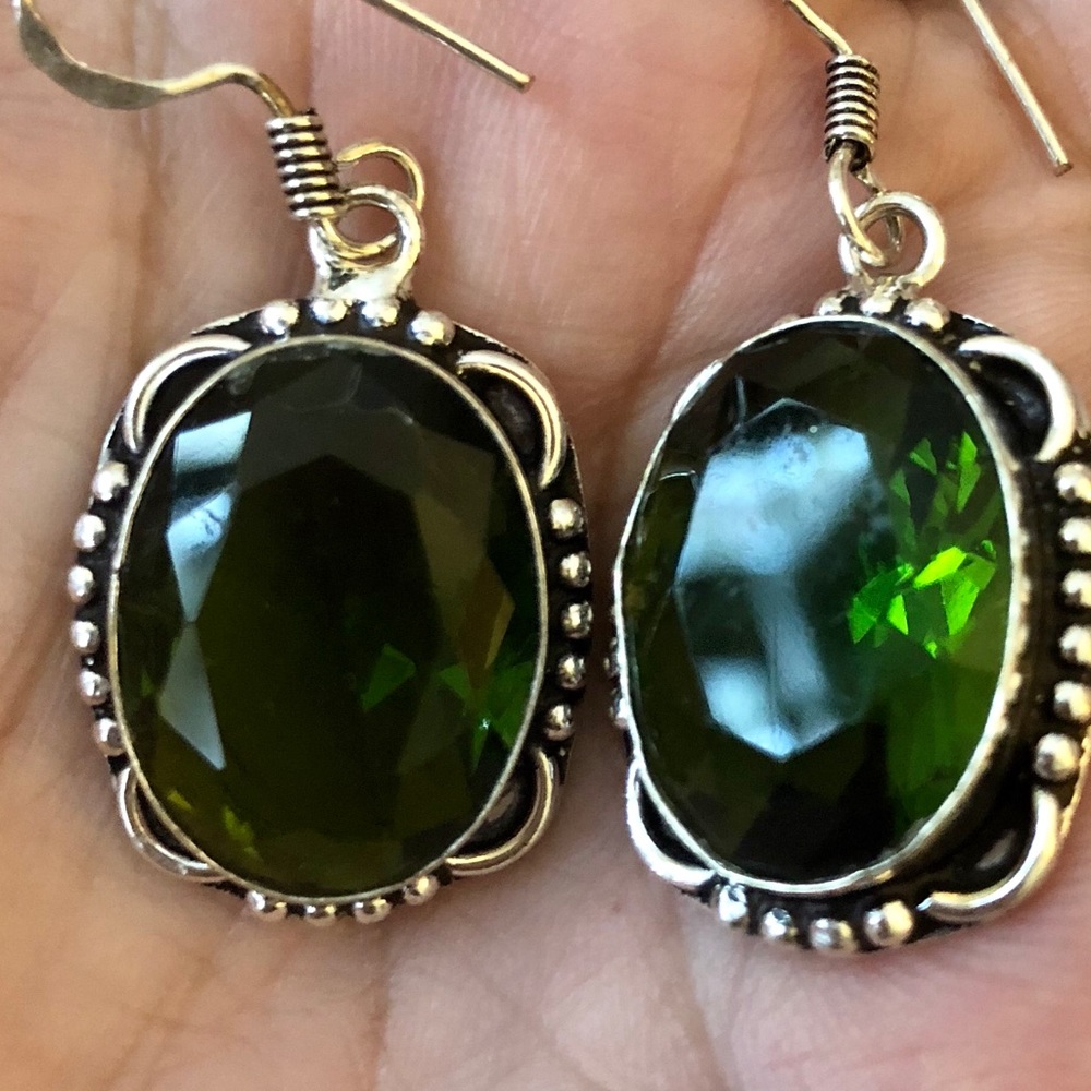 Green Earrings